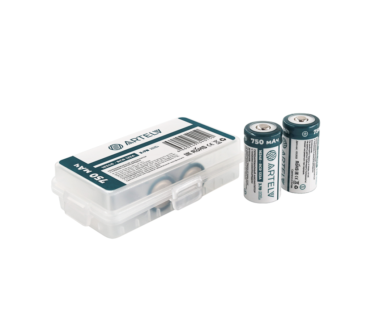 Аккумулятор Artelv 16340 - RCR123A 750 mAh
